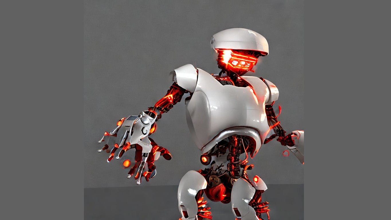 A nasty, aggressive looking robot.